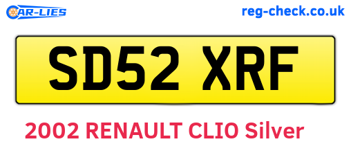 SD52XRF are the vehicle registration plates.