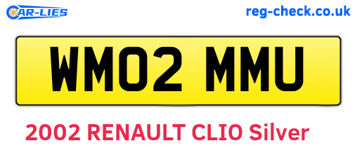 WM02MMU are the vehicle registration plates.