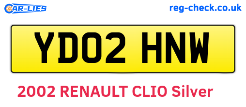 YD02HNW are the vehicle registration plates.