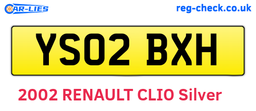 YS02BXH are the vehicle registration plates.