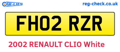 FH02RZR are the vehicle registration plates.