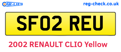 SF02REU are the vehicle registration plates.