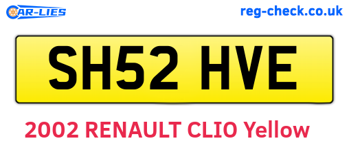 SH52HVE are the vehicle registration plates.