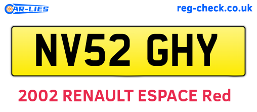 NV52GHY are the vehicle registration plates.
