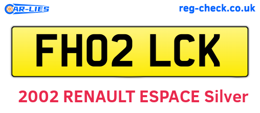 FH02LCK are the vehicle registration plates.