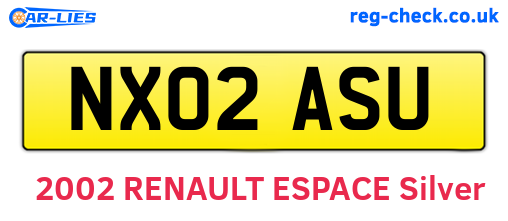 NX02ASU are the vehicle registration plates.