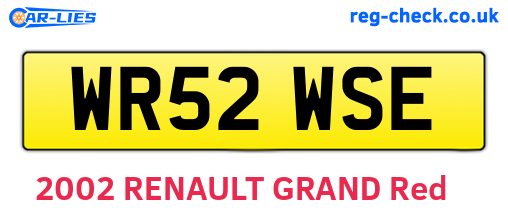 WR52WSE are the vehicle registration plates.