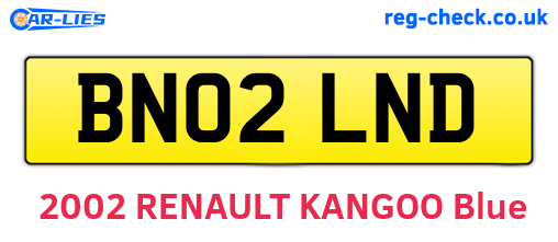 BN02LND are the vehicle registration plates.