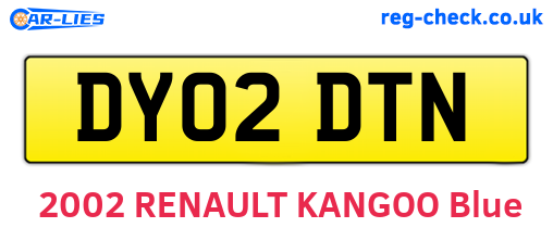 DY02DTN are the vehicle registration plates.