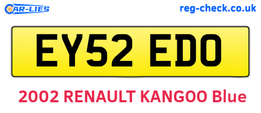 EY52EDO are the vehicle registration plates.