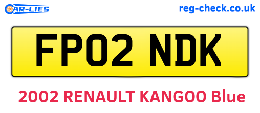 FP02NDK are the vehicle registration plates.