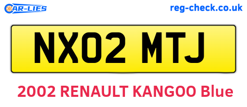 NX02MTJ are the vehicle registration plates.
