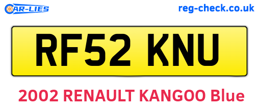 RF52KNU are the vehicle registration plates.