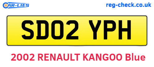 SD02YPH are the vehicle registration plates.