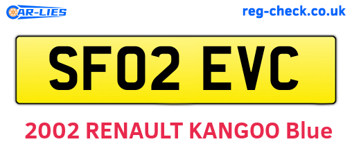 SF02EVC are the vehicle registration plates.