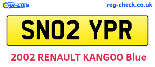 SN02YPR are the vehicle registration plates.