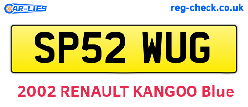 SP52WUG are the vehicle registration plates.