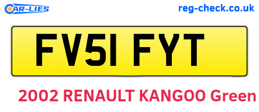 FV51FYT are the vehicle registration plates.