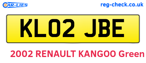 KL02JBE are the vehicle registration plates.