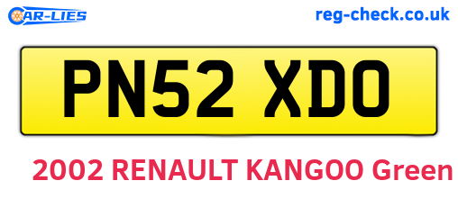 PN52XDO are the vehicle registration plates.