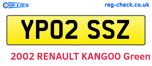 YP02SSZ are the vehicle registration plates.