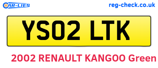 YS02LTK are the vehicle registration plates.