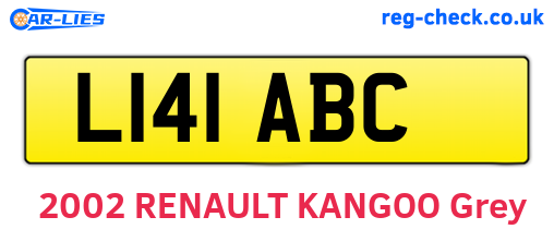 L141ABC are the vehicle registration plates.
