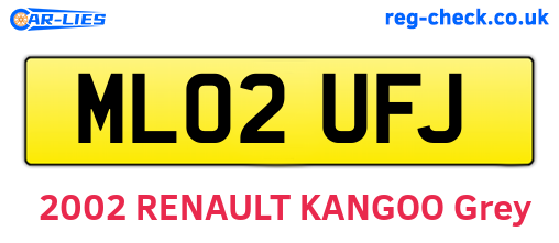 ML02UFJ are the vehicle registration plates.