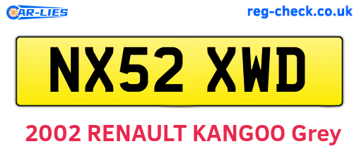 NX52XWD are the vehicle registration plates.