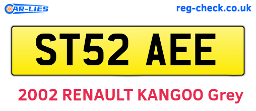 ST52AEE are the vehicle registration plates.