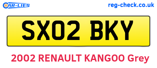 SX02BKY are the vehicle registration plates.