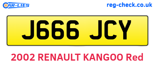 J666JCY are the vehicle registration plates.
