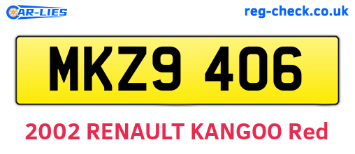 MKZ9406 are the vehicle registration plates.
