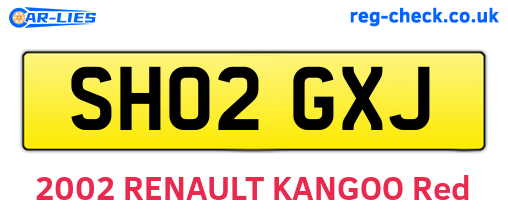 SH02GXJ are the vehicle registration plates.