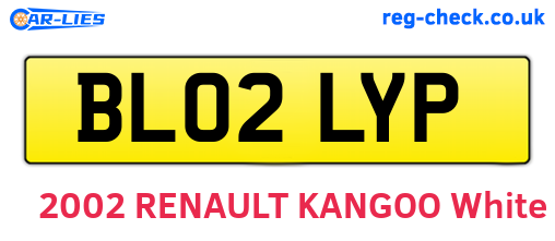 BL02LYP are the vehicle registration plates.