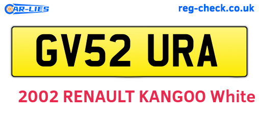 GV52URA are the vehicle registration plates.