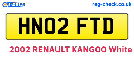 HN02FTD are the vehicle registration plates.
