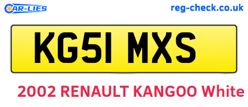 KG51MXS are the vehicle registration plates.