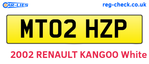 MT02HZP are the vehicle registration plates.