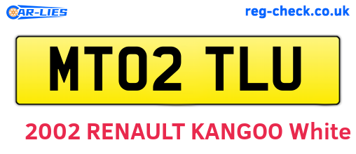 MT02TLU are the vehicle registration plates.
