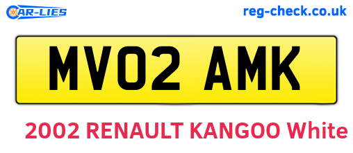 MV02AMK are the vehicle registration plates.