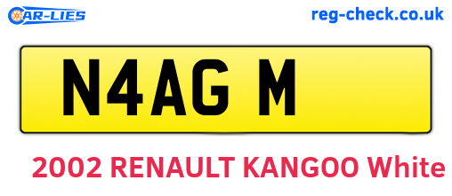 N4AGM are the vehicle registration plates.