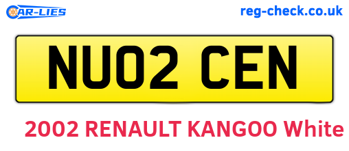 NU02CEN are the vehicle registration plates.