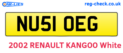 NU51OEG are the vehicle registration plates.