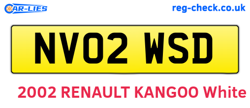 NV02WSD are the vehicle registration plates.
