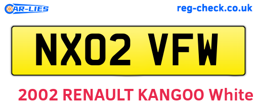 NX02VFW are the vehicle registration plates.