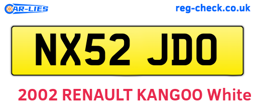 NX52JDO are the vehicle registration plates.
