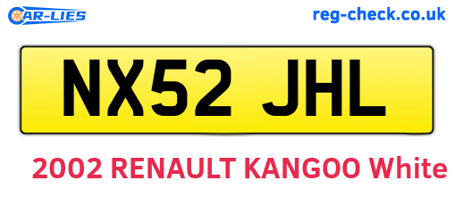 NX52JHL are the vehicle registration plates.