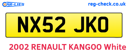 NX52JKO are the vehicle registration plates.