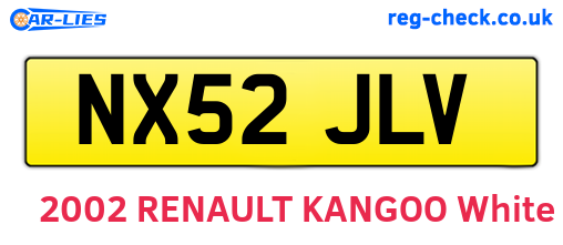 NX52JLV are the vehicle registration plates.